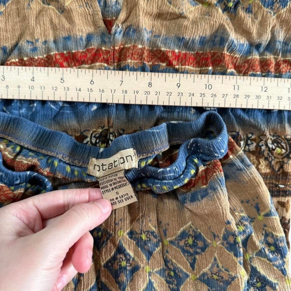 boho maxi skirt 90s notation boho patchwork maxi skirt size small - Picture 4 of 4